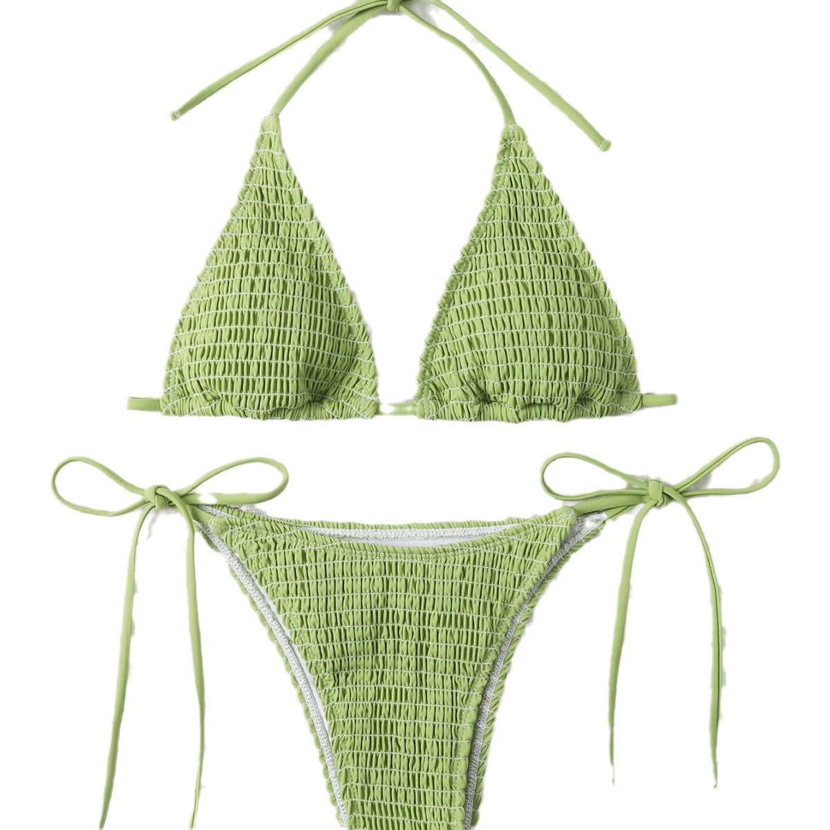 Fashionable Swimwear Cross-border Exclusive  Multi-needle-sewn Womens Two-piece Bikini