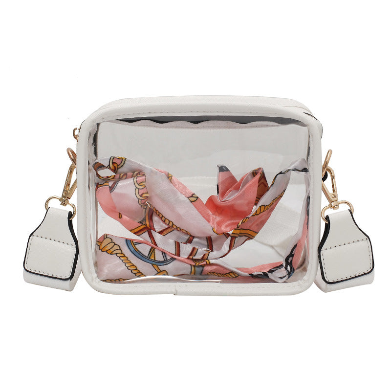 New One-shoulder Diagonal Wide Shoulder Strap Small Square Bag