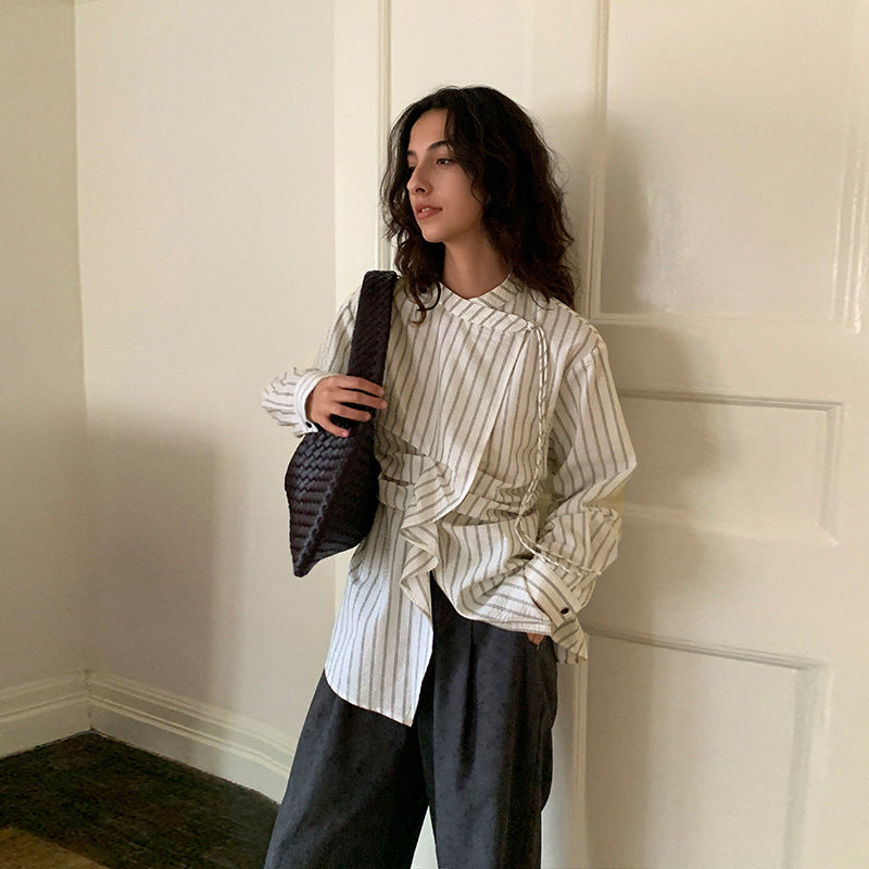 Women's Striped Shirt With Inner Design