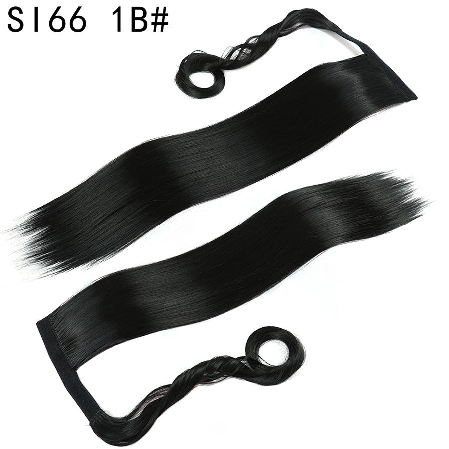 Long Straight Synthetic Wig With Headband For Womens Ponytail