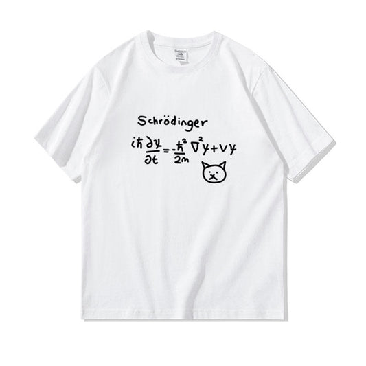 Physical Formula Loose Cotton Student Half Sleeve Clothing