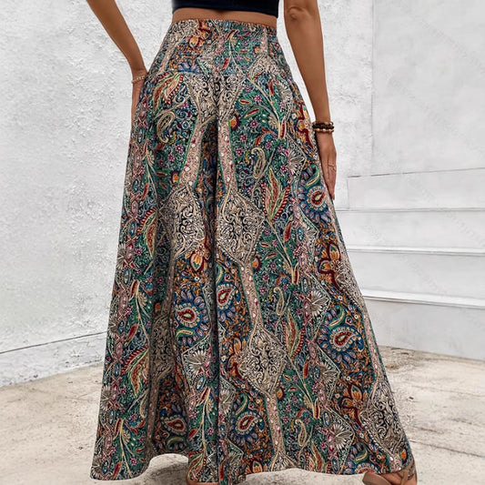 Colorful Printed Casual And Stylish High-waisted Loose Fit