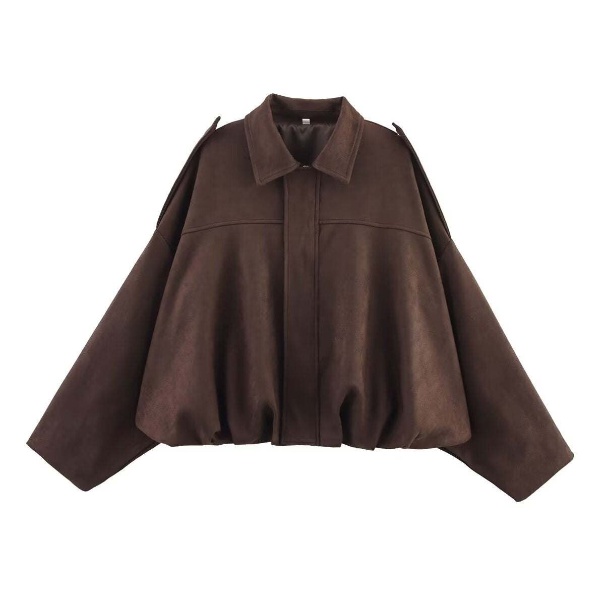 Pilotjakke Flagermusærme Lynlås Casual Top