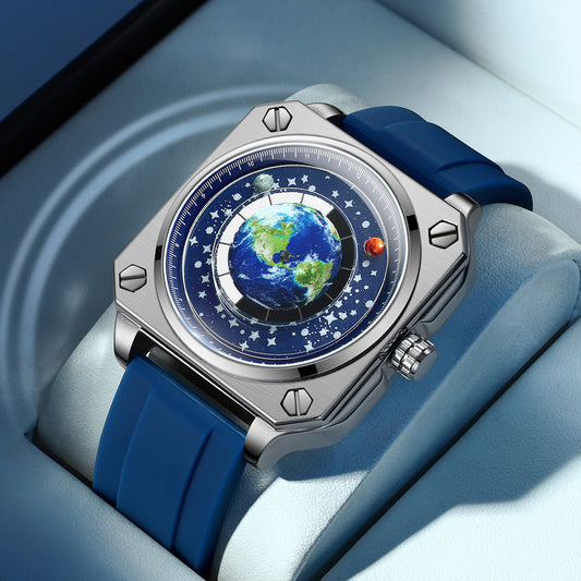 Herrer Quartz Ur Kreativt Coolt Stort Urskive