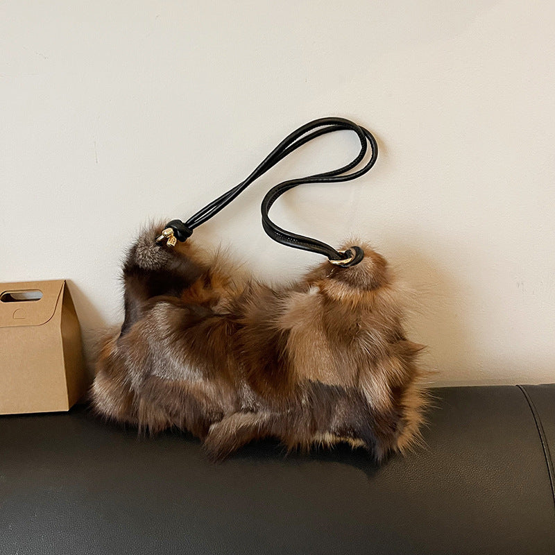 Luxury Niche Plush Underarm Bag For Women