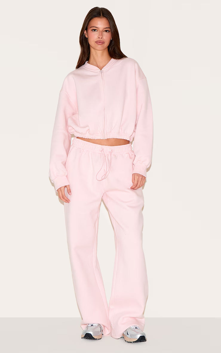 At-home Fashion Slim-fit Belted Cardigan And Pants Set