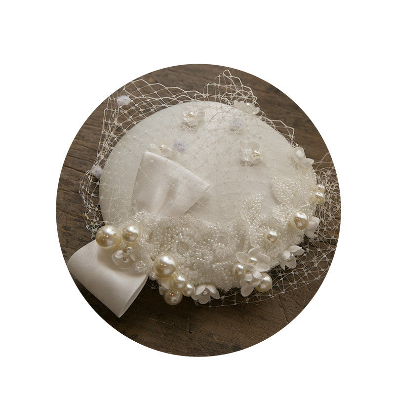 French British Socialite Pearl Hat Elegant Cheongsam Dinner