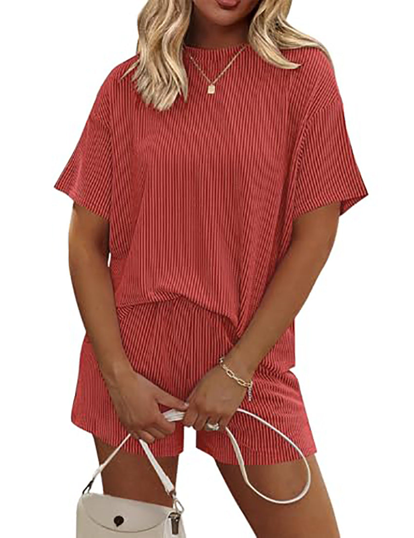 Women's Summer New Striped Casual Set