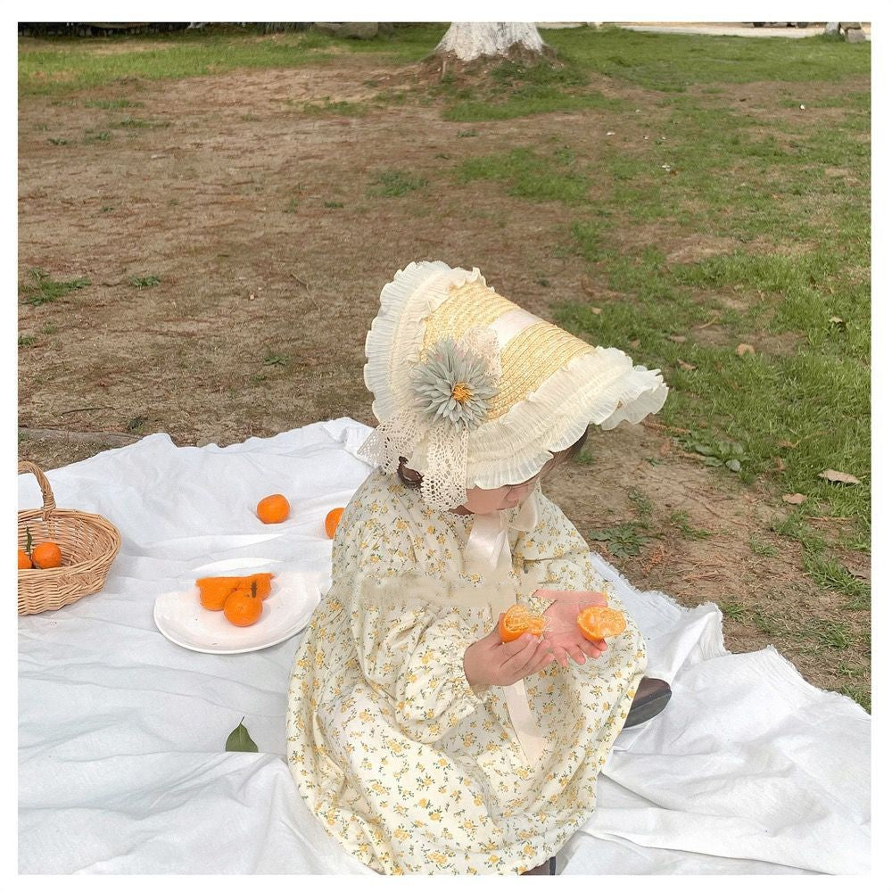 Children's Straw Hat Pastoral Wind System