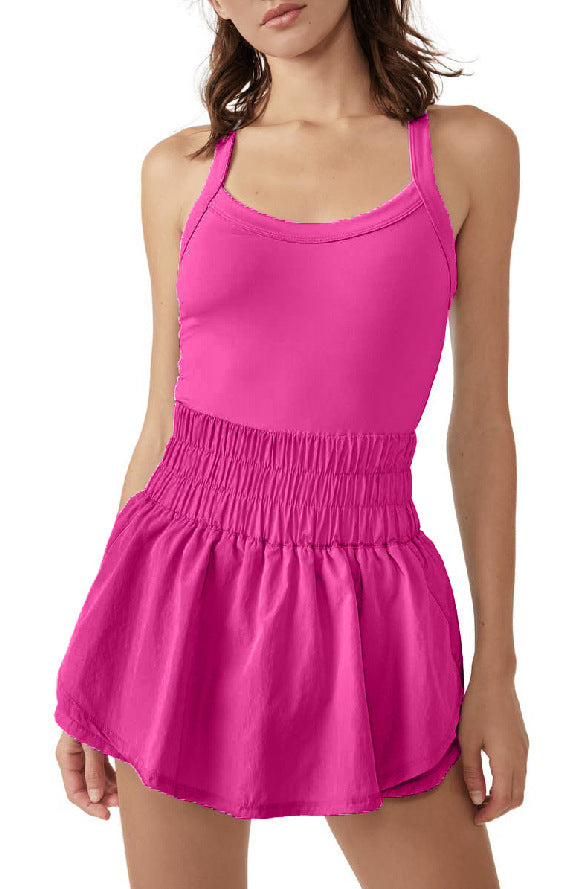Women's Sports Tight One-piece High Waist Anti-exposure Jumpsuit
