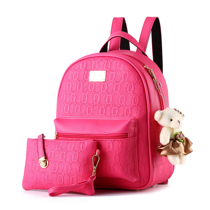 Korean Casual Shoulder College Style Solid Color