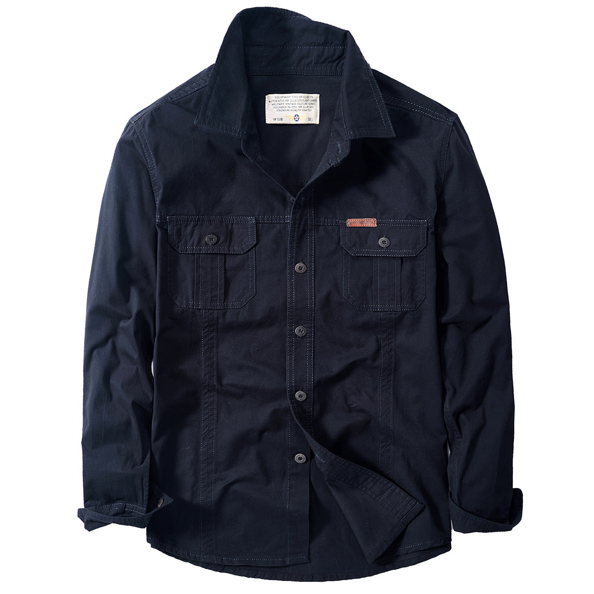 Large Size Loose Overalls Long Sleeve Shirt