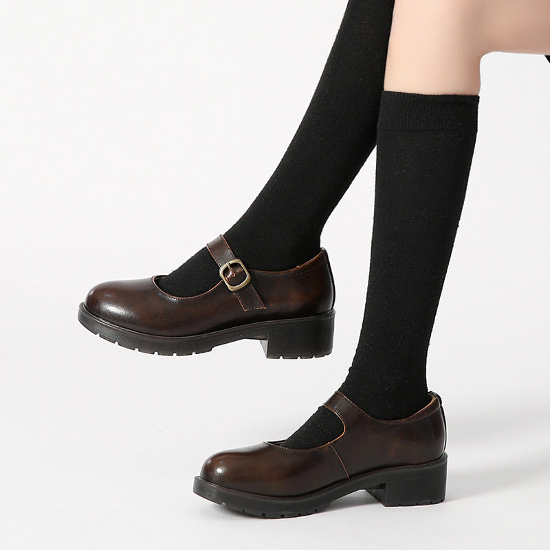 Summer Thin Velcro Shoes British Style