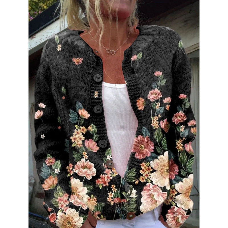 Women's Fashionable Knitted Cardigan Sweater