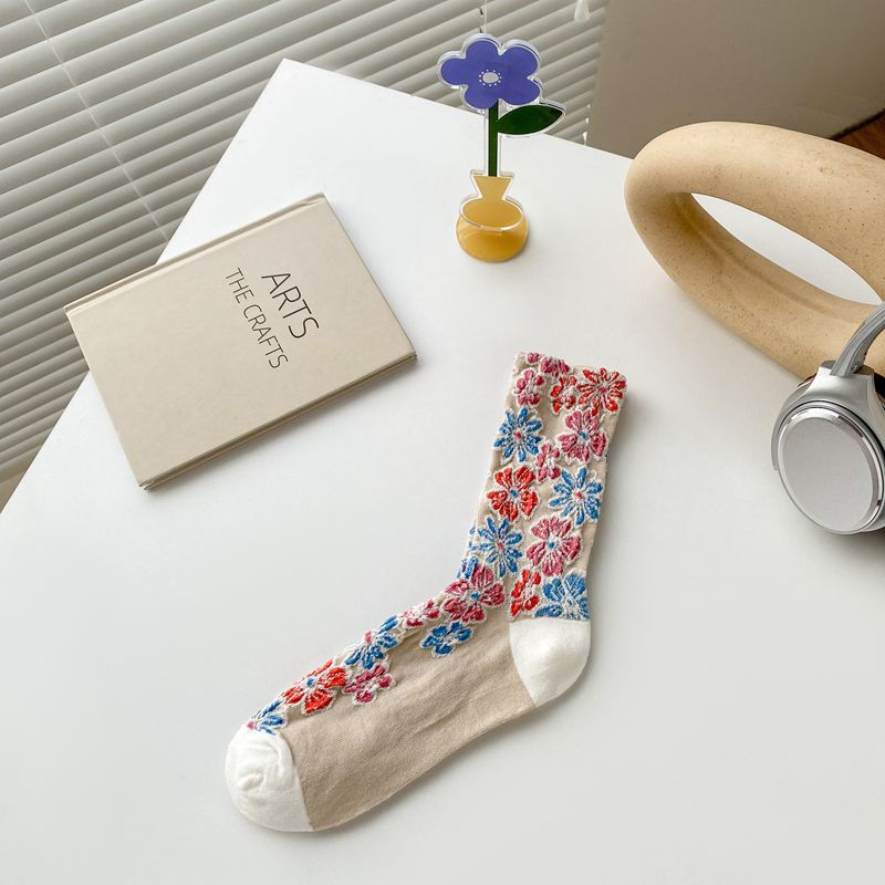 Cotton Socks Style Flower Leisure