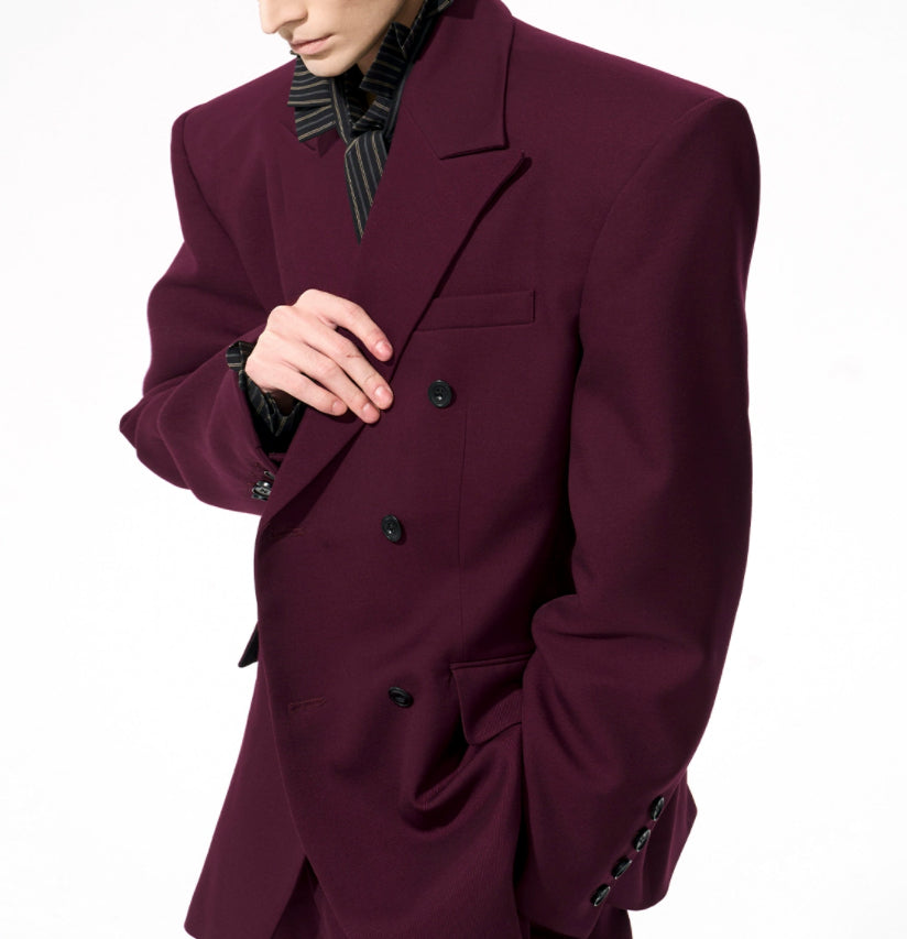Detachable Wool Tencel Peplum Blazer
