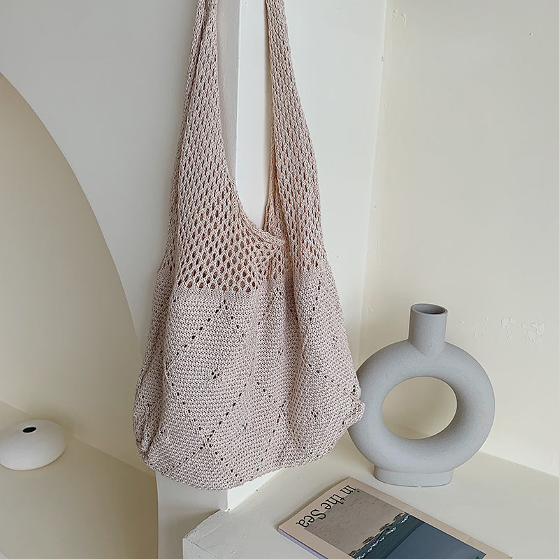 Knitted Hollow Sweater Bag Tote Shoulder
