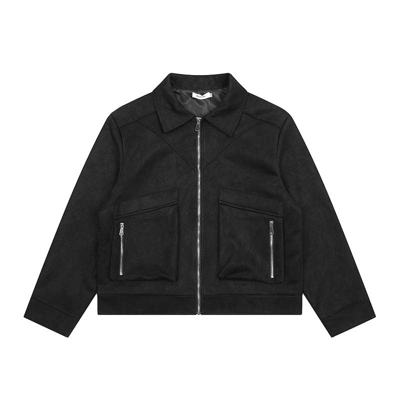 American Vintage Street Lapel Jacket Men Trendy Brands Loose Autumn New Tops