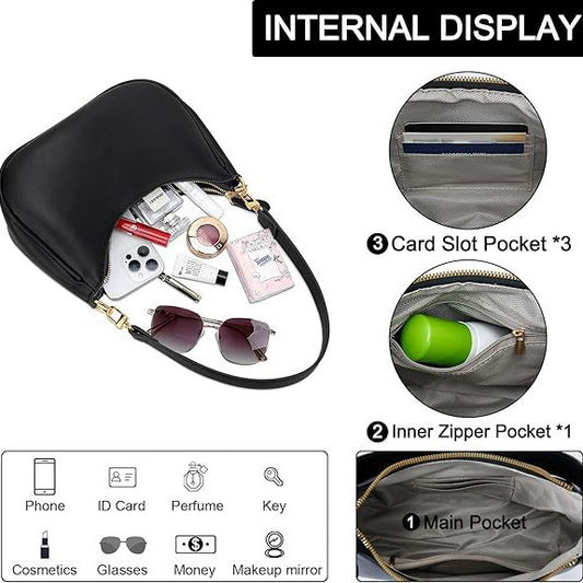 Women's Shoulder Bag Cute Retro Handbag Underarm Wallet