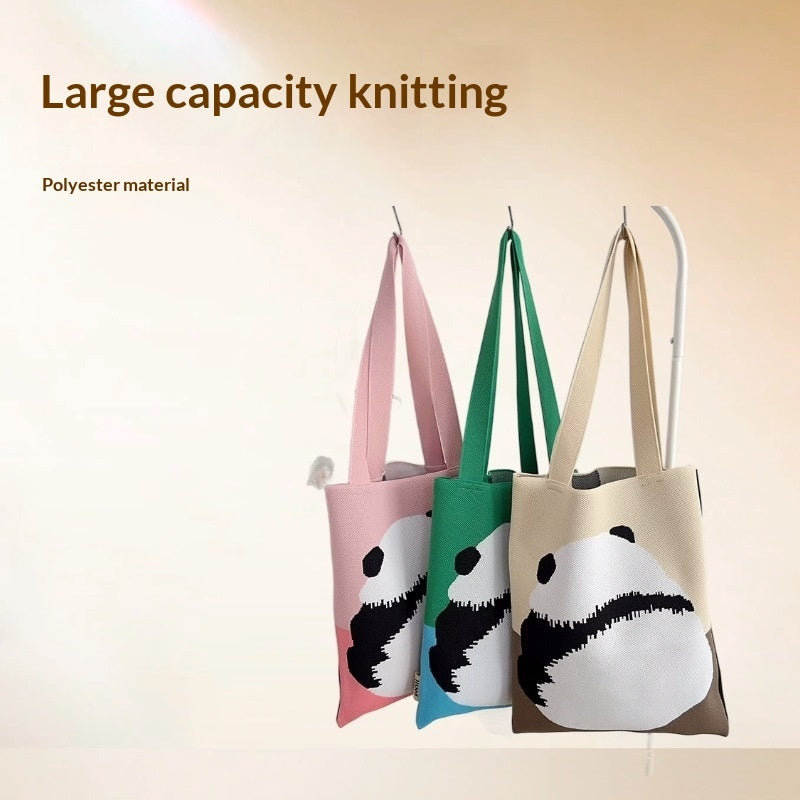 Cute Cartoon Panda Large Capacity Shoulder Bag