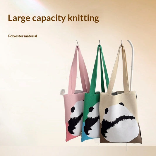 Cute Cartoon Panda Large Capacity Shoulder Bag