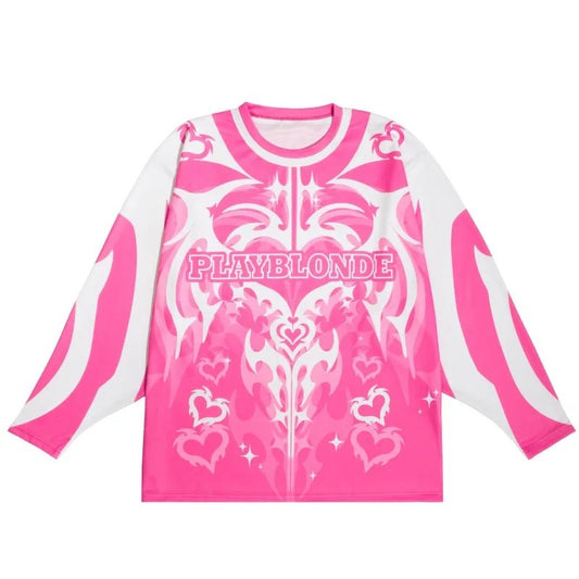 American Retro Jersey Street Love Loose Long Sleeve