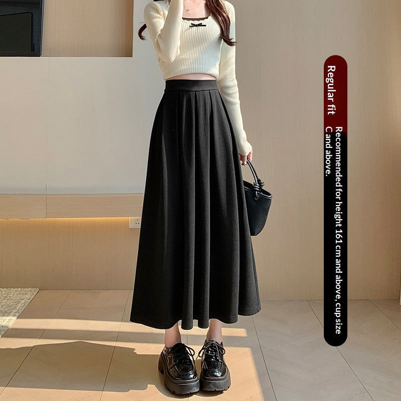High-waisted Figure-flattering A-line Maxi Skirt