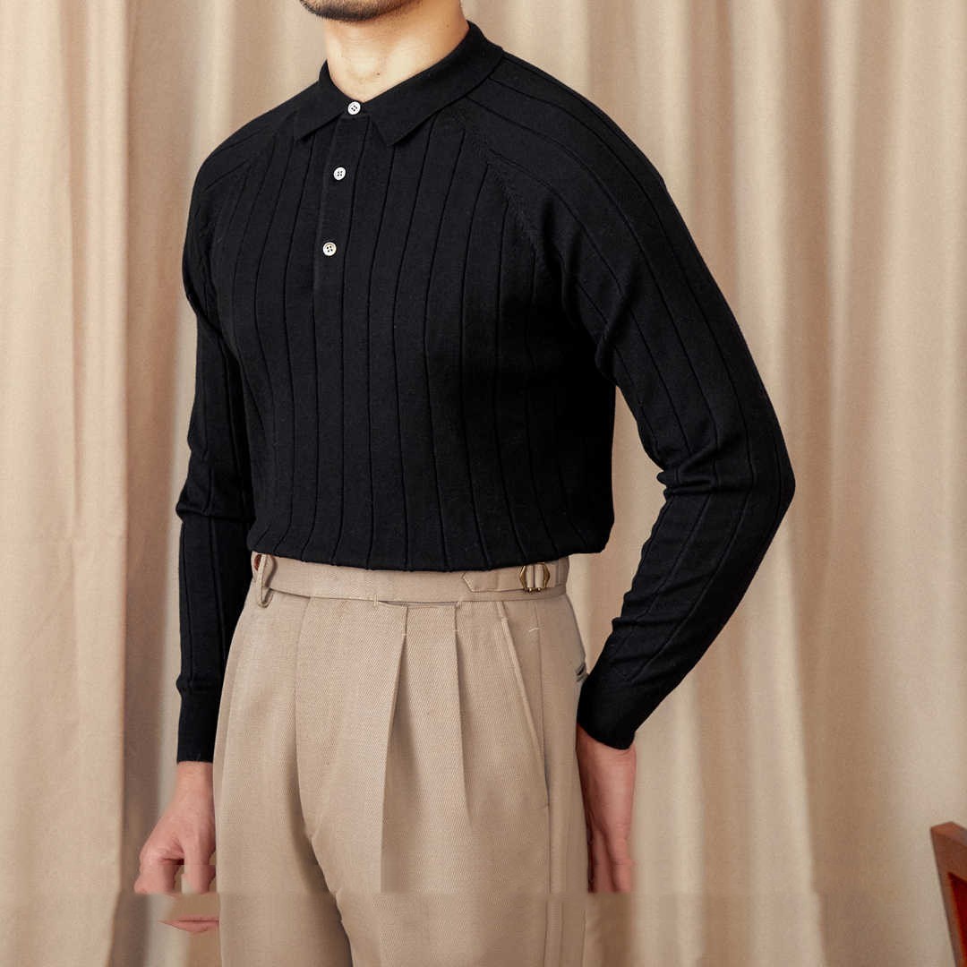 Autumn And Winter British Slim-fitting Lapel Long Sleeve