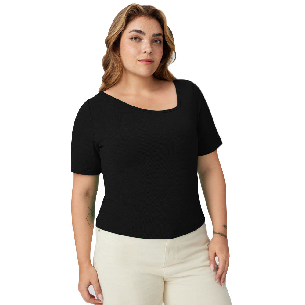 New Solid Color Slim-fit Simple Ins Casual Base Top