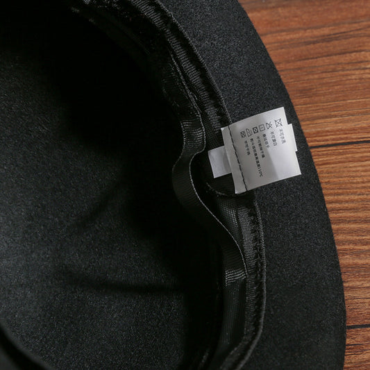 Elegant Retro Bucket Hat All-matching Woolen Gift