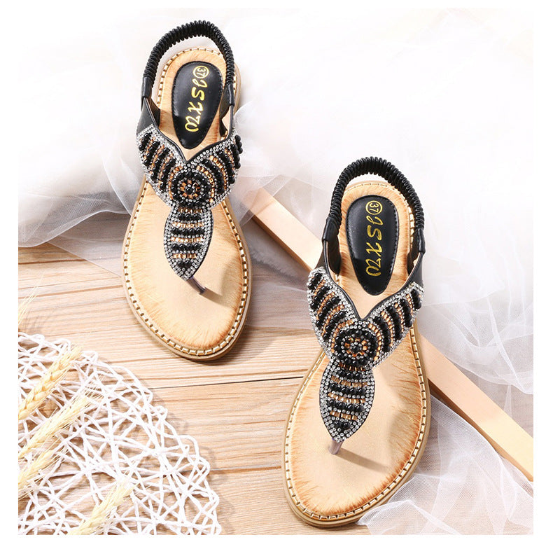 Thong Elastic Strap Sandals Cross Border Plus Size Fashion Women's