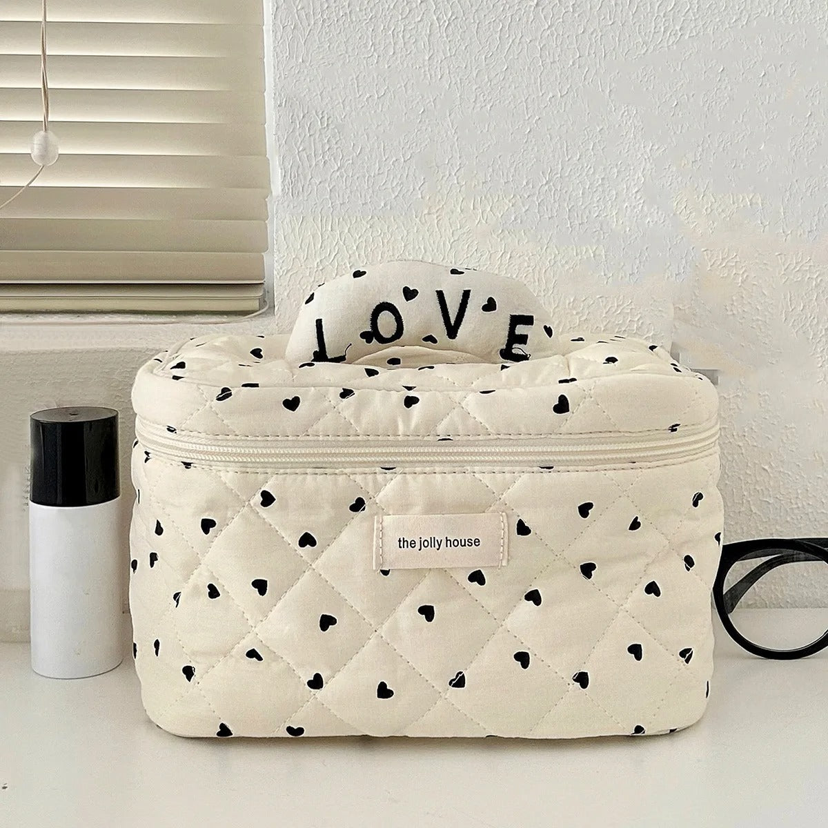 Heart Cosmetic Portable Large Capacity Multifunction Storage Bag