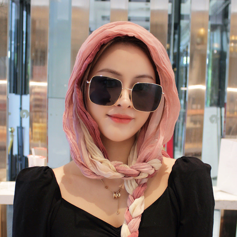 Hand-woven Hair Braid Scarf Girls Fashion Thin Scarf