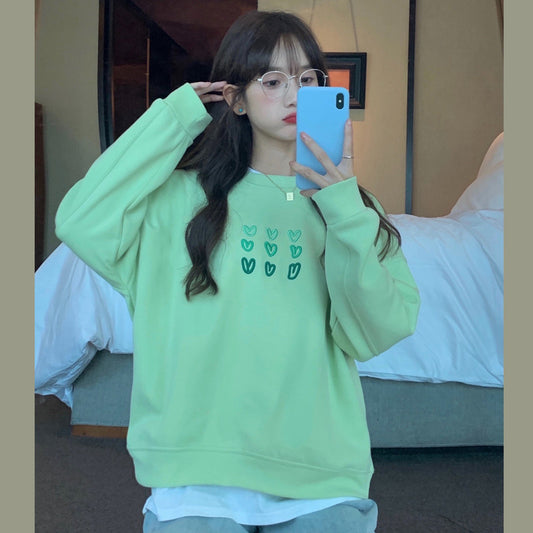 Women's Thin Loose Round Neck Sweatshirt