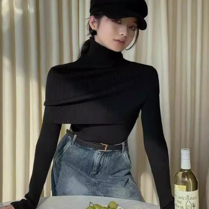 Korean Shawl Two-piece Sweater Women's Simple Graceful