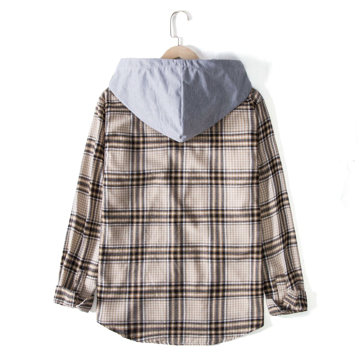 Patchwork Men's Shirt Plaid Long-sleeved Autumn And Winter
