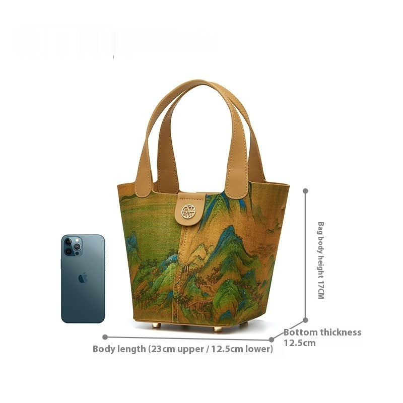 Tianxu Silketaske Grøntsagskurvtaske Ny Kinesisk Stil National Stil Clutch Taske