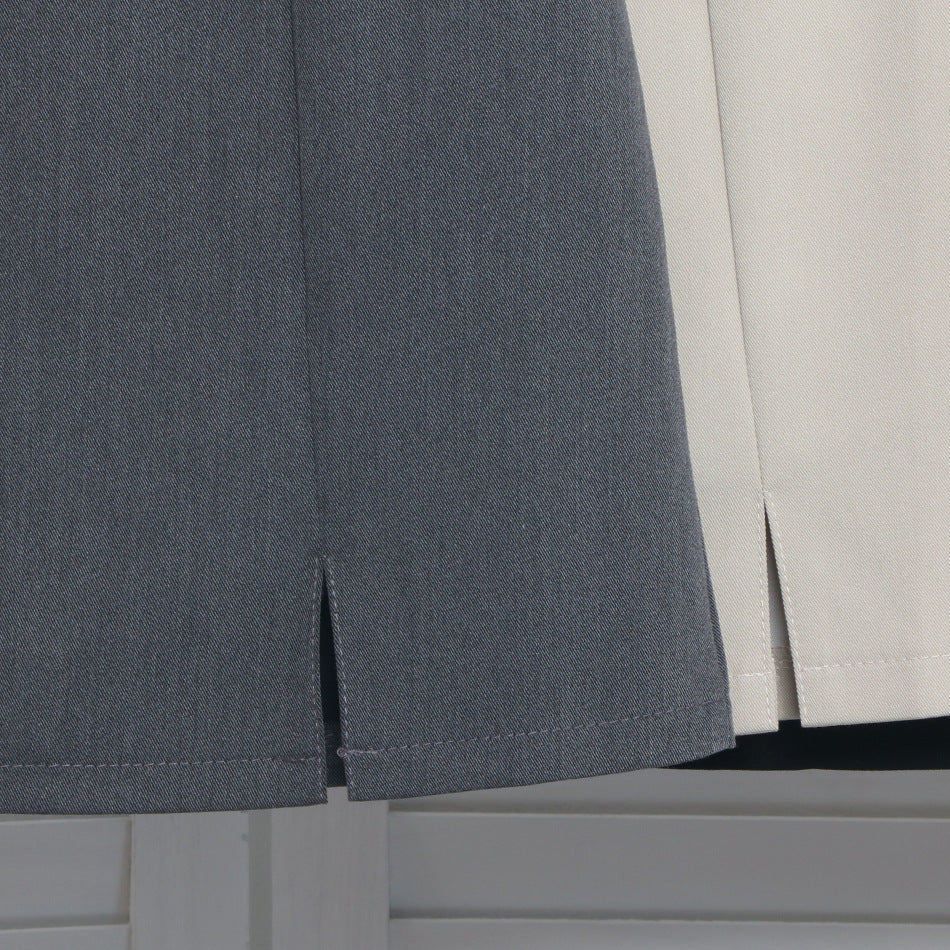 High-waisted Slit Figure-hugging Anti-exposure A-line Mini Skirt