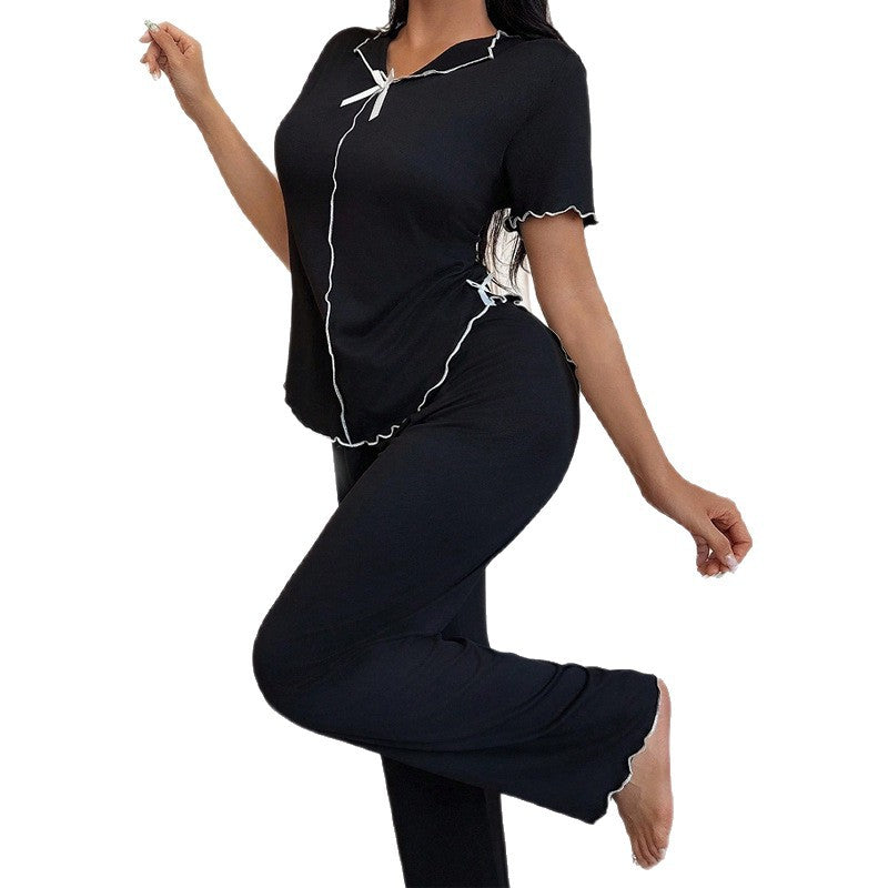 Womens Casual Top And Pants Pajama Set