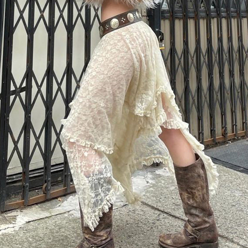 Fashionable Retro Trendy Lace Skirt