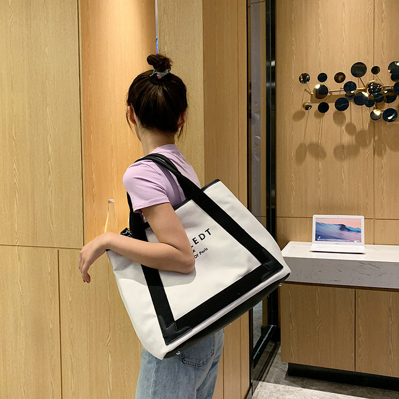 Korean Style Large Capacity Handbag Fashion Tote Bag Canvas Bag