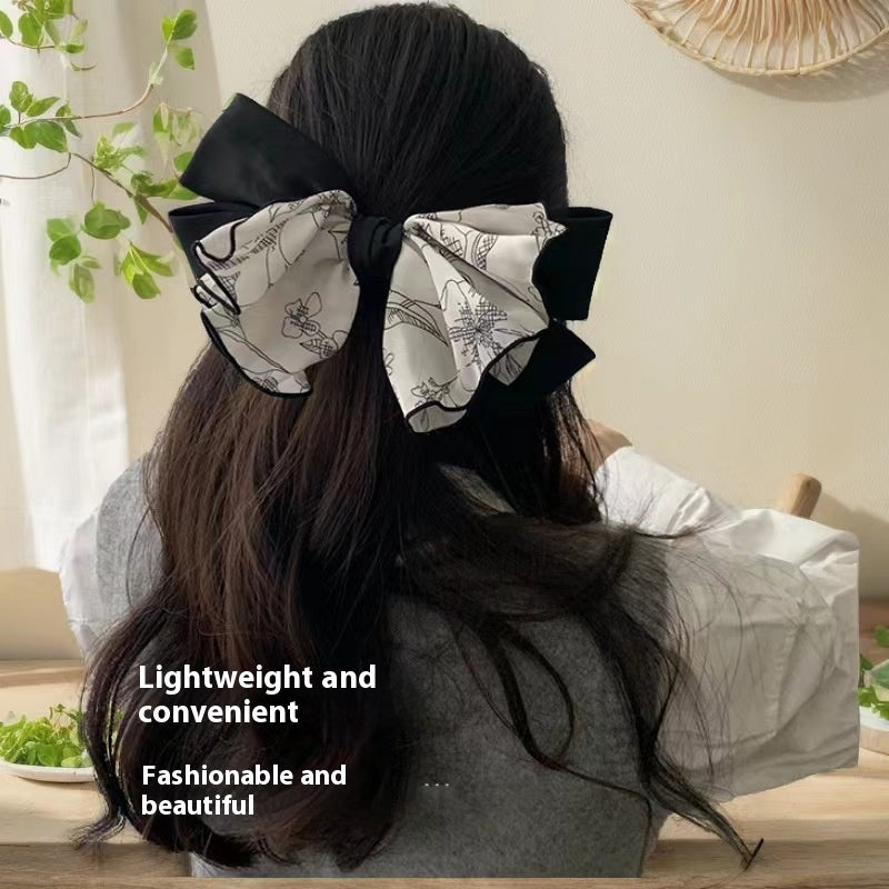 Fairy Beautiful Women's Mesh Ribbon Back Head Spring Clip