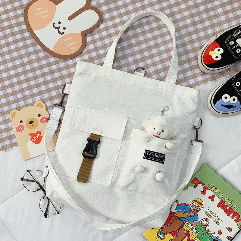 Trendy Cool Girl Student Cute Bear Cartoon Bag