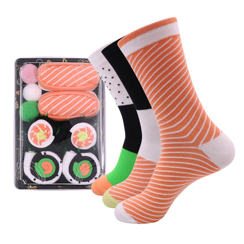 Medium Tube Breathable Combed Cotton Sushi Socks Box