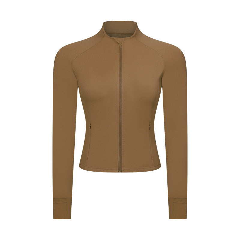 Slim-fit Yoga Wear Long Sleeve Tup Cardigan