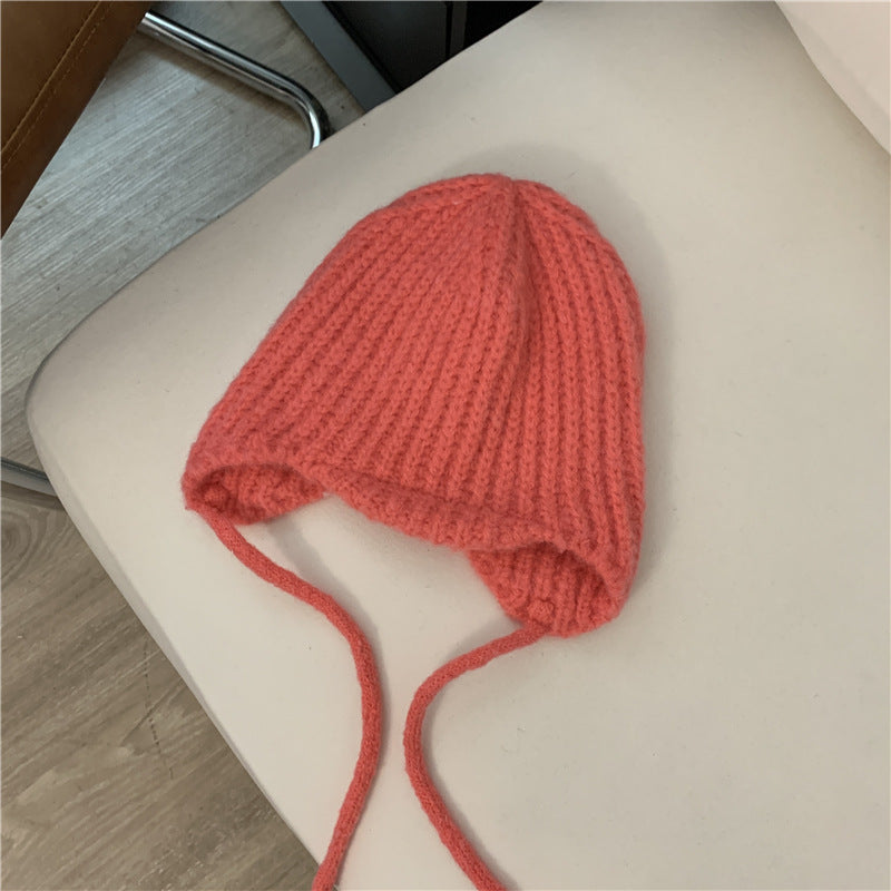 Green Warm Ear Protection Knitted Wool Hat