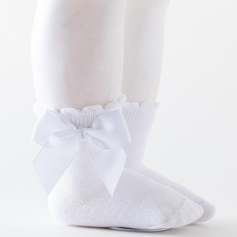 Big Bow Little Princess Cotton Socks Popular In Europe And America