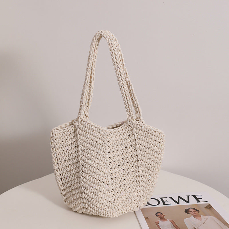 Single Shoulder Cotton Thread Woven Bag