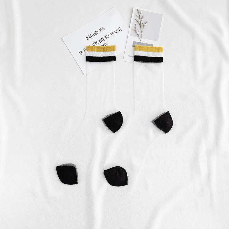 Women's Fashionable Breathable Cotton Bottom Tube Socks