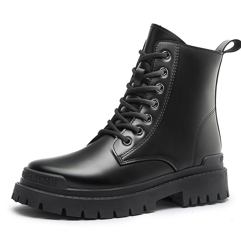 High-top British Style Martin Boots Leather Women's Shoes